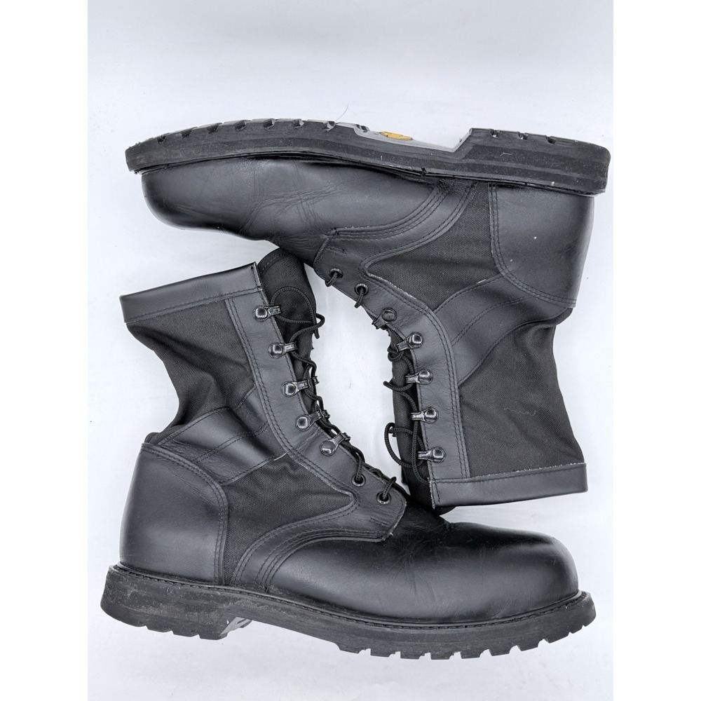 Wolverine Steel Toe Military Combat Boots Mens Size 12 Black Leather Work Grunge